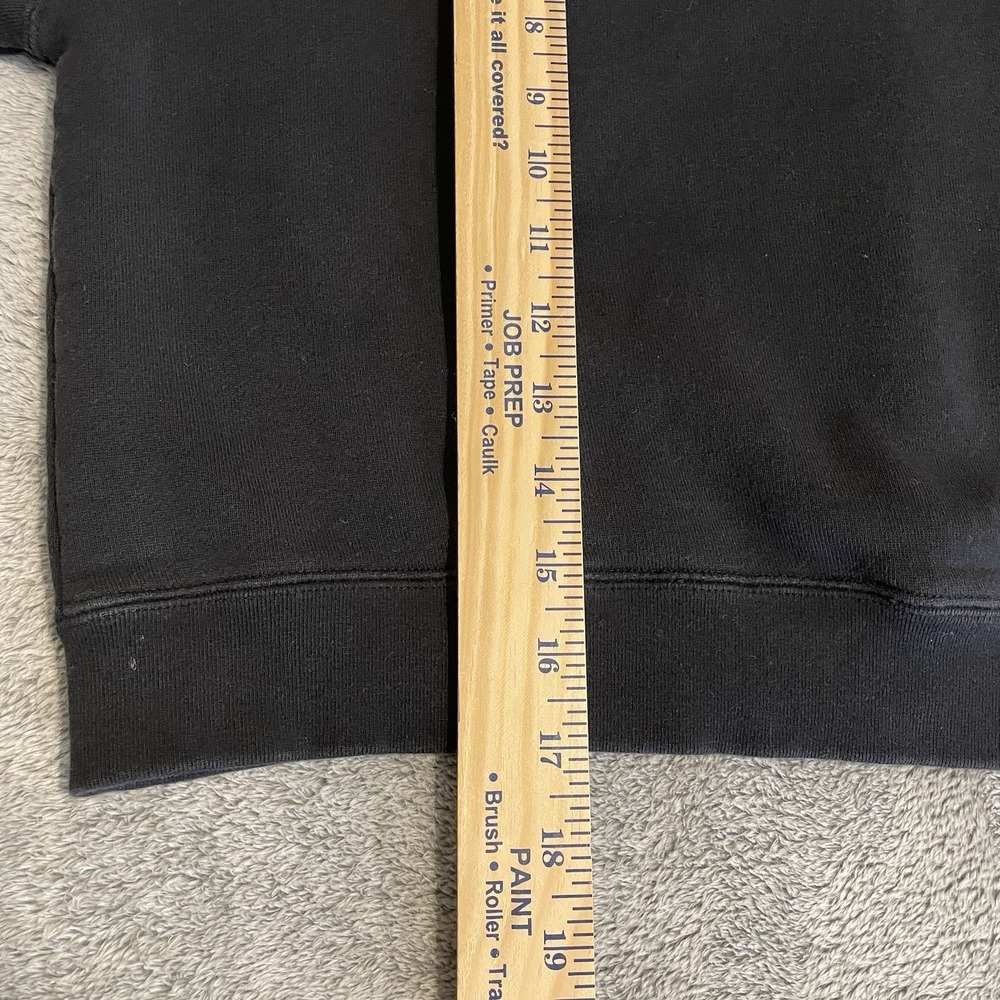Adidas Hoodie Women's XS Black Three Stripe Sleeve Cropped Pullover Activewear - Picture 5 of 8